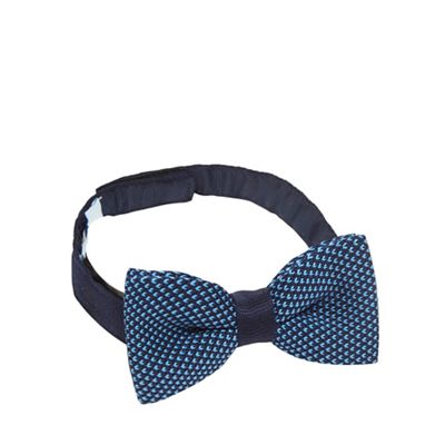 Boys' navy knitted bow tie